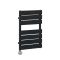 Milano x ECOSO Lustro Electric - Black Flat Panel Designer Heated Towel Rail - 600mm x 400mm - with Thermostatic Wi-Fi Heating Element