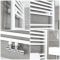 Milano Neva - White Central Connection Heated Towel Rail - Choice of Size