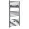 Milano Artle Electric - Anthracite Straight Heated Towel Rail - 1200mm x 400mm