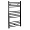 Milano Nero Electric - Black Straight Heated Towel Rail - 1000mm x 400mm