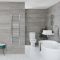 Milano Kent Electric - Chrome Straight Heated Towel Rail - 1200mm x 400mm