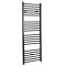 Milano Nero Electric - Black Straight Heated Towel Rail - 1600mm x 400mm