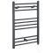 Milano Artle Electric - Anthracite Straight Heated Towel Rail - 800mm x 500mm