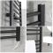 Milano Nero Electric - Black Straight Heated Towel Rail - 1600mm x 600mm