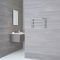 Milano Pendle - Chrome Heated Towel Rail with Heated Shelf - 294mm x 532mm