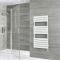 Milano x ECOSO Lustro Electric - White Flat Panel Designer Heated Towel Rail - 1200mm x 600mm - with Thermostatic Wi-Fi Heating Element