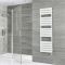 Milano x ECOSO Lustro Electric - White Flat Panel Designer Heated Towel Rail - 1500mm x 450mm - with Thermostatic Wi-Fi Heating Element