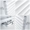 Milano Via - White Central Connection Bar on Bar Heated Towel Rail - Choice of Size