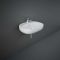 RAK Illusion - Gloss White Modern Wall Hung Basin - 610mm x 440mm (1 Tap-Hole)