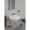 RAK Illusion - Gloss White Modern Wall Hung Basin - 610mm x 440mm (1 Tap-Hole)