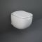 RAK Illusion - Gloss White Modern Rimless Wall Hung Toilet with Soft Close Seat