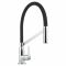 Milano Select - Modern Monobloc Kitchen Mixer Tap - Black and Chrome