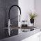 Milano Select - Modern Monobloc Kitchen Mixer Tap - Black and Chrome