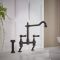 Milano Elizabeth - Classic Cranked Bridge Kitchen Mixer Tap with Pull-Out Spray - Choice of Finish