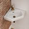 Milano Richmond - White Traditional Wall Hung Corner Basin - 450mm x 420mm (1 Tap-Hole)