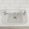 Milano Richmond - White Traditional Square Wall Hung Cloakroom Basin - 515mm x 300mm (2 Tap-Holes)