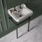 Milano Richmond - 560mm Traditional Basin and Black Washstand - (2 Tap-Holes)