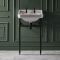 Milano Richmond - 560mm Traditional Basin and Black Washstand - (2 Tap-Holes)