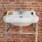 Milano Richmond - White Traditional Square Basin and Chrome Washstand - 560mm x 450mm (1 Tap-Hole)