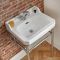 Milano Richmond - White Traditional Square Basin and Chrome Washstand - 560mm x 450mm (1 Tap-Hole)