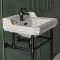 Milano Richmond - 560mm Traditional Basin and Black Washstand - (1 Tap-Hole)