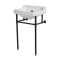 Milano Richmond - 560mm Traditional Basin and Black Washstand - (1 Tap-Hole)