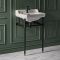 Milano Richmond - 560mm Traditional Basin and Black Washstand - (1 Tap-Hole)