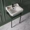 Milano Richmond - 560mm Traditional Basin and Black Washstand - (1 Tap-Hole)