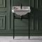 Milano Richmond - 560mm Traditional Basin and Black Washstand - (1 Tap-Hole)