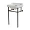 Milano Richmond - 560mm Traditional Basin and Black Washstand - (3 Tap-Holes)