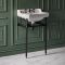 Milano Richmond - 560mm Traditional Basin and Black Washstand - (3 Tap-Holes)