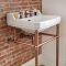 Milano Richmond - 560mm Traditional Basin and Washstand - Copper (3 Tap-Holes)