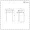 Milano Richmond - White Traditional Square Basin and Chrome Washstand - 560mm x 450mm (1 Tap-Hole)