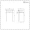 Milano Richmond - White Traditional Square Basin and Chrome Washstand - 500mm x 350mm (2 Tap-Holes)
