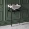 Milano Richmond - 500mm Traditional Basin and Black Washstand - (2 Tap-Holes)