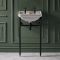 Milano Richmond - 500mm Traditional Basin and Black Washstand - (2 Tap-Holes)
