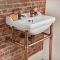 Milano Richmond - 500mm Traditional Basin and Washstand - Copper (2 Tap-Holes)