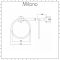 Milano Elizabeth - Traditional Towel Ring Holder - Chrome