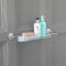 Milano Elizabeth - Traditional Glass Bathroom Shelf with Chrome Frame