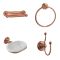 Milano Elizabeth - Traditional 4 Piece Brushed Copper Bathroom Accessory Pack