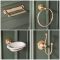 Milano Elizabeth - Traditional 4 Piece Brushed Brass Bathroom Accessory Pack