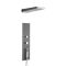 Milano Ryukyu - Modern Concealed Thermostatic Shower Tower Panel with Waterfall Shower Head, Hand Shower and Body Jets - Gun Metal Grey