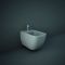 RAK Feeling - Matt Grey Square Wall Hung Bidet