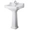 Milano Richmond - Traditional Shower Suite with Quadrant Enclosure, Close Coupled Toilet and Pedestal Basin
