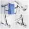 Milano Pendle - Chrome Heated Towel Rail with Heated Shelf - 294mm x 532mm