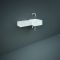 RAK Petit - Gloss White Modern Square Wall Hung Basin - Left Hand - 765mm x 360mm (0 Tap-Holes)