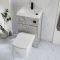 Milano Lurus - Modern Elswick Toilet and Basin and Combination Unit - 500mm x 890mm - Choice of Finish
