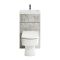 Milano Lurus - Concrete Grey Modern Farington Toilet and Basin and Combination Unit - 500mm x 890mm - Chrome Flush