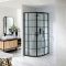 Milano Barq - Black Quadrant Shower Enclosure with Tray - Choice of Sizes