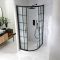 Milano Barq - Black Quadrant Shower Enclosure with Tray - Choice of Sizes